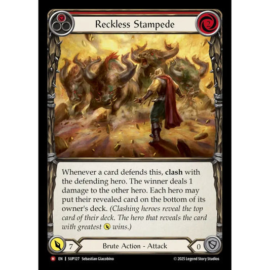 Reckless Stampede SUP127 Majestic Flesh & Blood Trading Card Game Super Slam in Regular Art