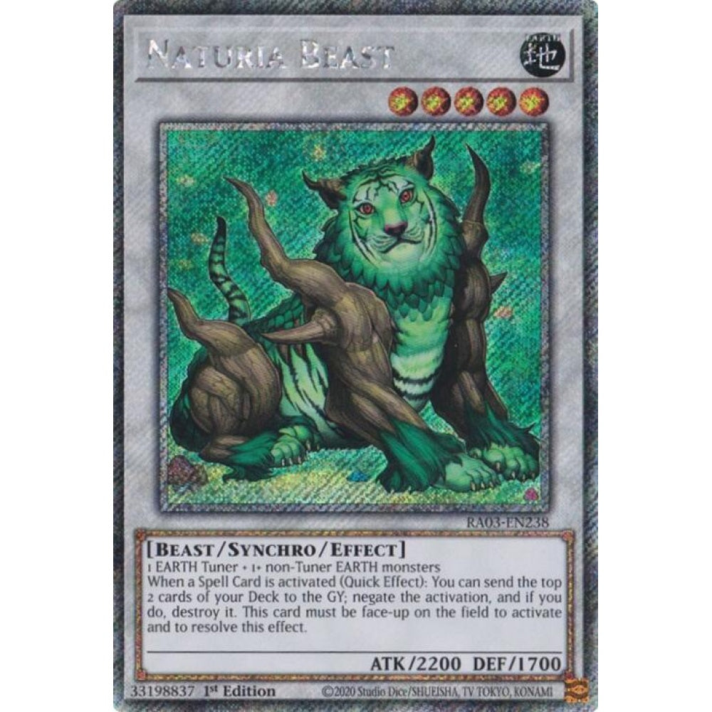 Naturia Beast (Platinum Secret Rare) - RA03-EN238 Platinum Rare
