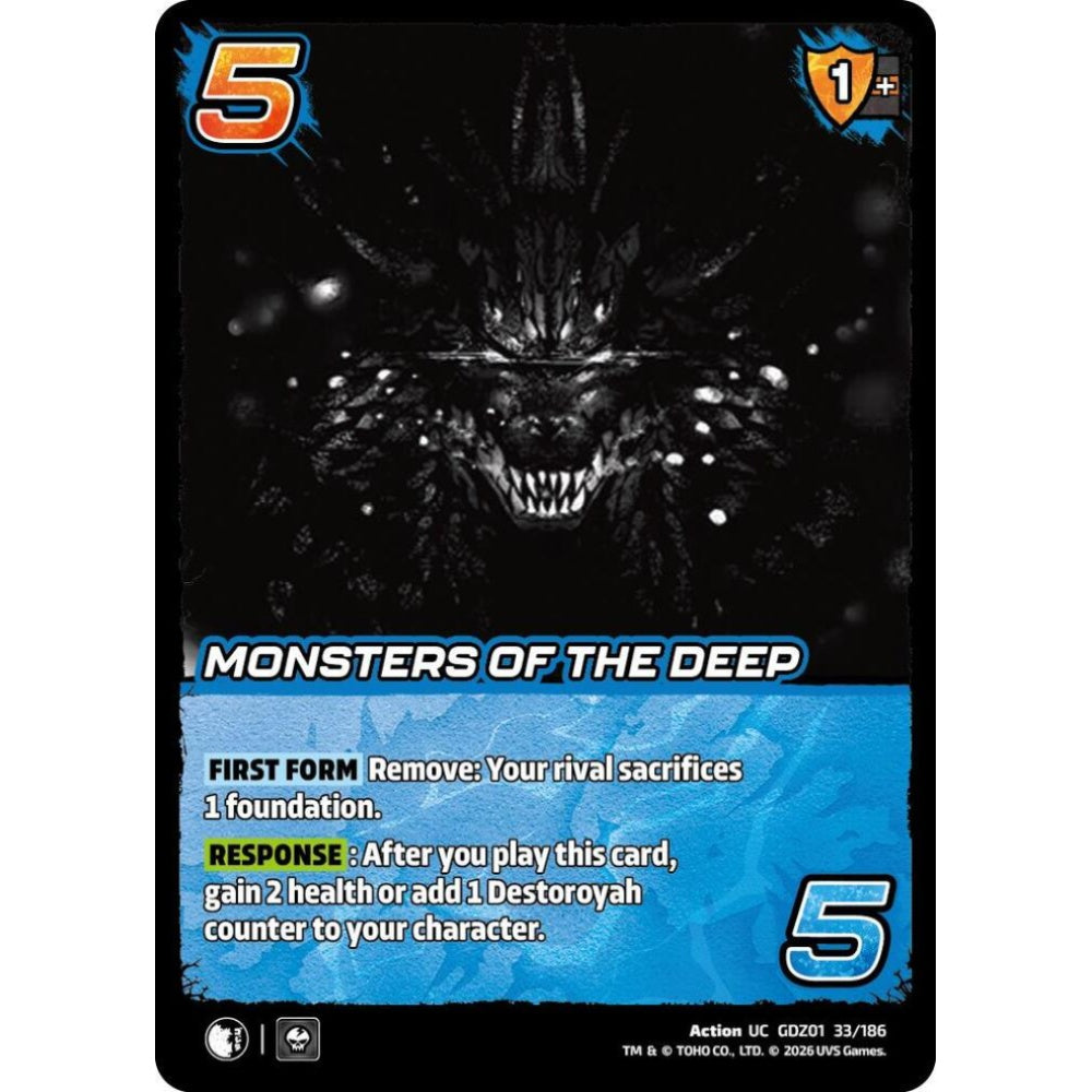 Monsters of the Deep GDZ01 33/186 GDZ01 Universus Godzilla: Reign of Kaiju Action UC