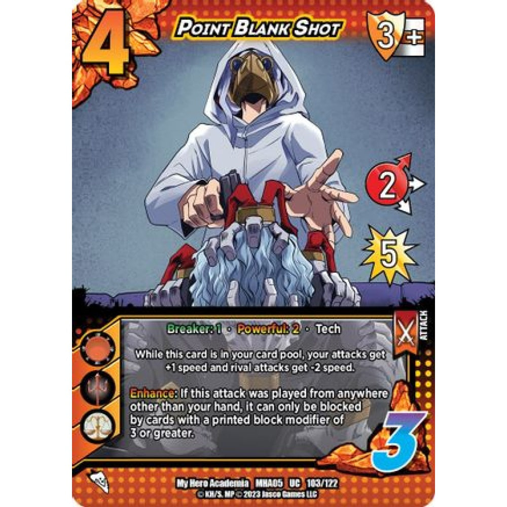 Point Blank Shot, 103/122, UC, UniVersus, MHA05 Undaunted Raid