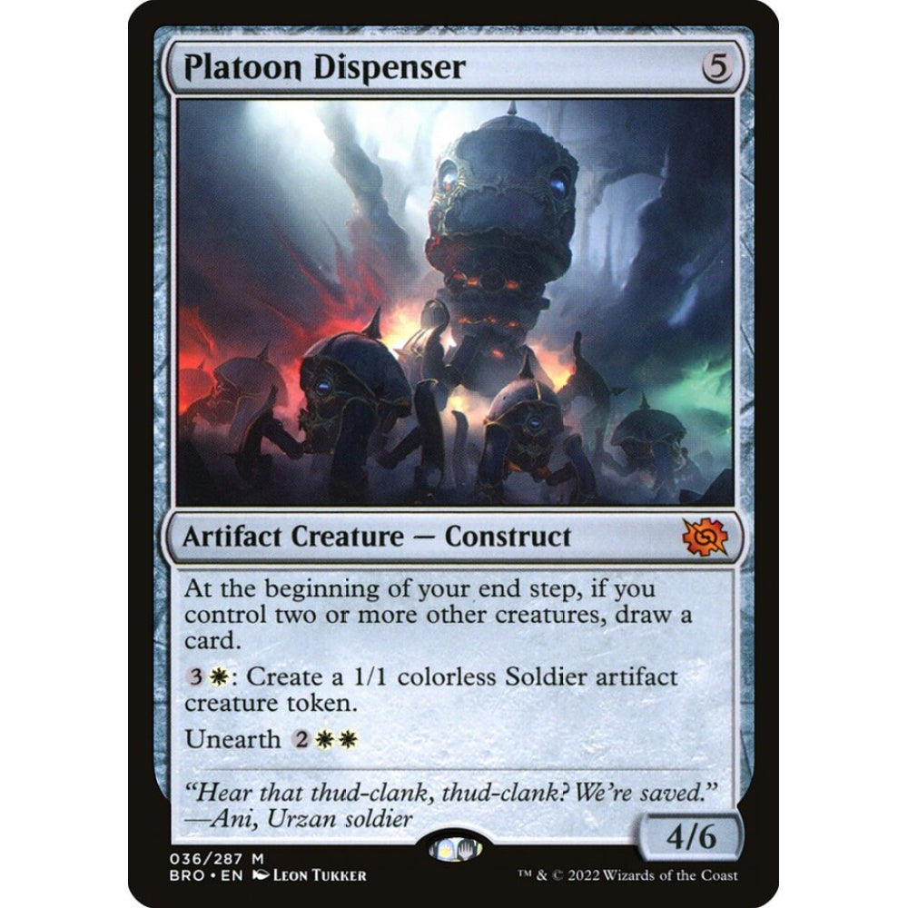 Platoon Dispenser mythic 36 Magic the Gathering The Brothers' War