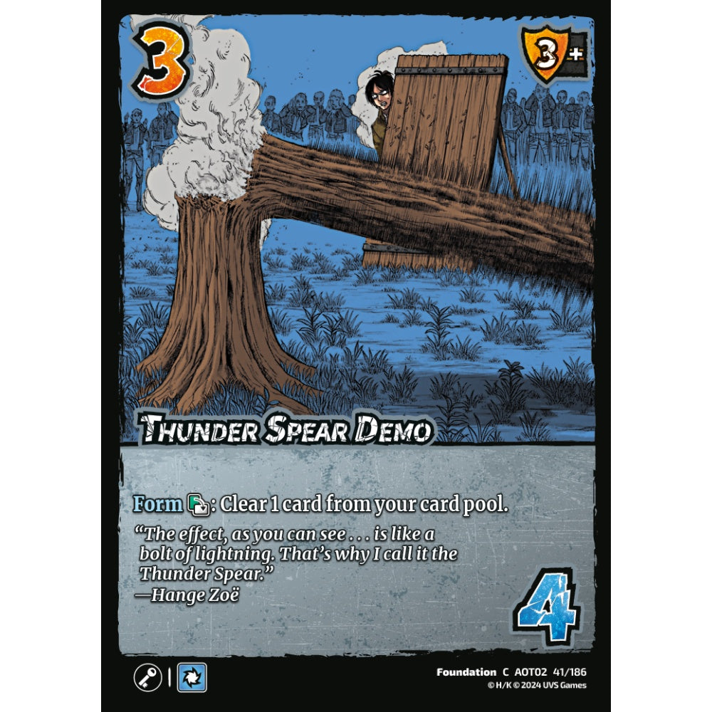 Thunder Spear Demo, 41/186, AOT02, Universus, Attack on Titan: Origins of Power, Foundation, C