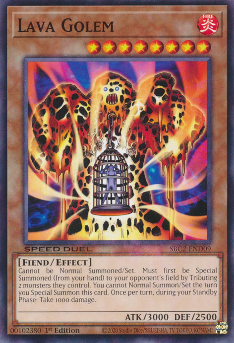Lava Golem RA01-EN001 Super Super Rare Yu-Gi-Oh 25th Anniversary Rarity Collection in Art