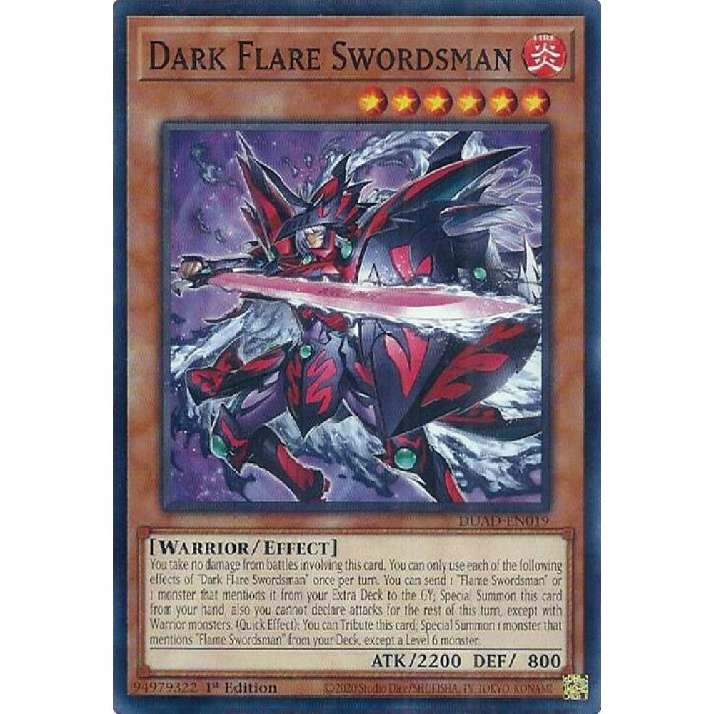 Dark Flare Swordsman DUAD-EN019 Common Yu-Gi-Oh Duelist's Advance