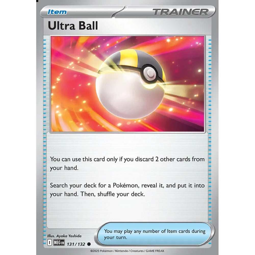 Ultra Ball Common 131/132 Pokemon Card Game Mega Evolution