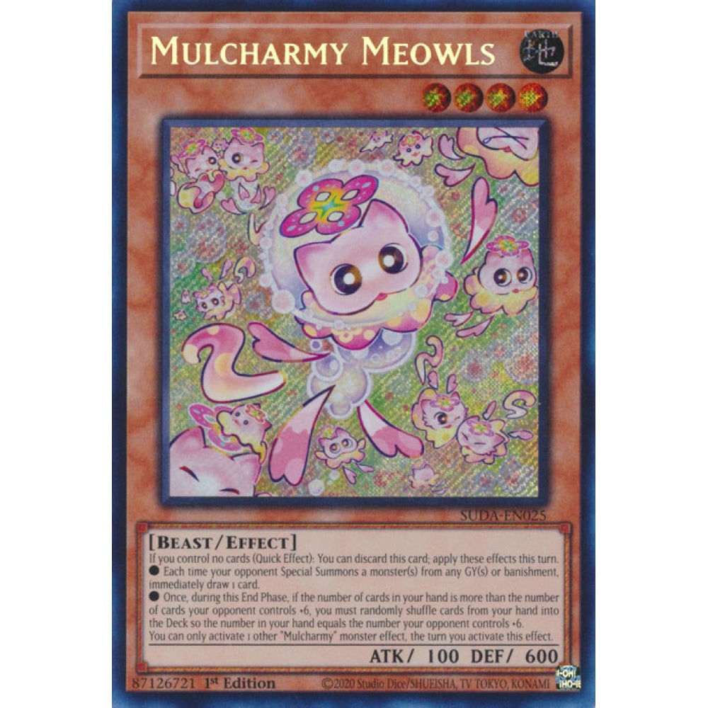 Mulcharmy Meowls SUDA-EN025 Secret Secret Rare Yu-Gi-Oh Supreme Darkness in Art