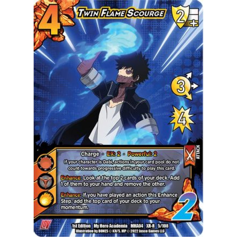 Twin Flame Scourge, 005/108, XR-R, UniVersus, MHA04 League of Villains