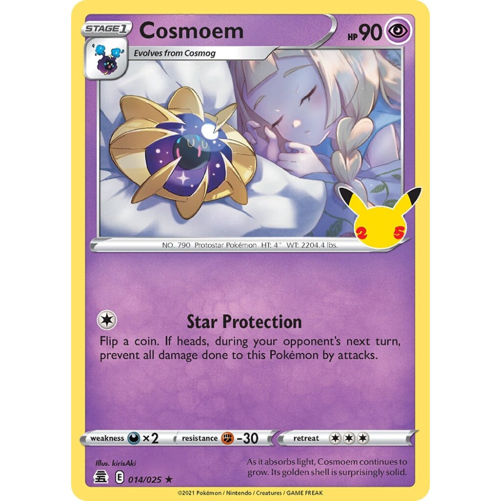 Cosmoem Rare 014/025 Pokemon Card Game Celebrations