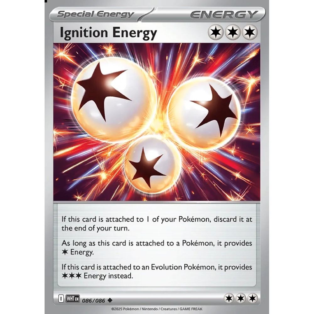 Ignition Energy Uncommon 086/086 Pokemon Card Game White Flare