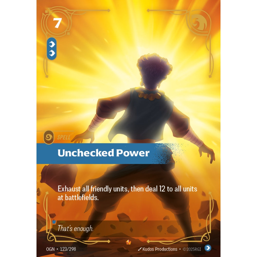 Unchecked Power OGN-123/298 Riftbound Card Game Origins Epic