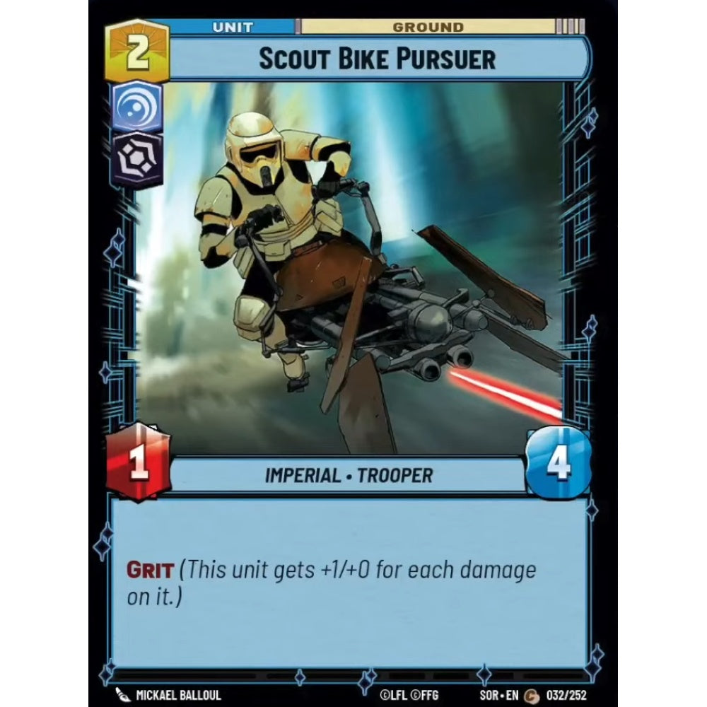 Scout Bike Pursuer, 32, C, Star Wars Unlimited, Sparks Of Rebellion