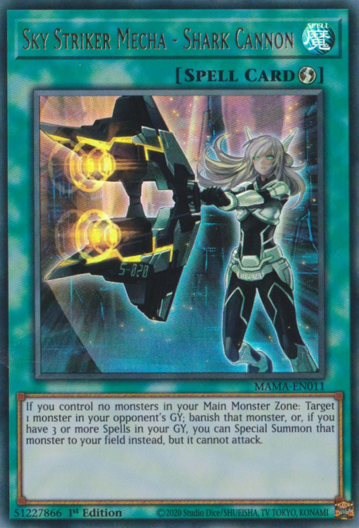 Sky Striker Mecha - Shark Cannon MAMA-EN011 Ultra Ultra Rare Yu-Gi-Oh Magnificent Mavens in Art