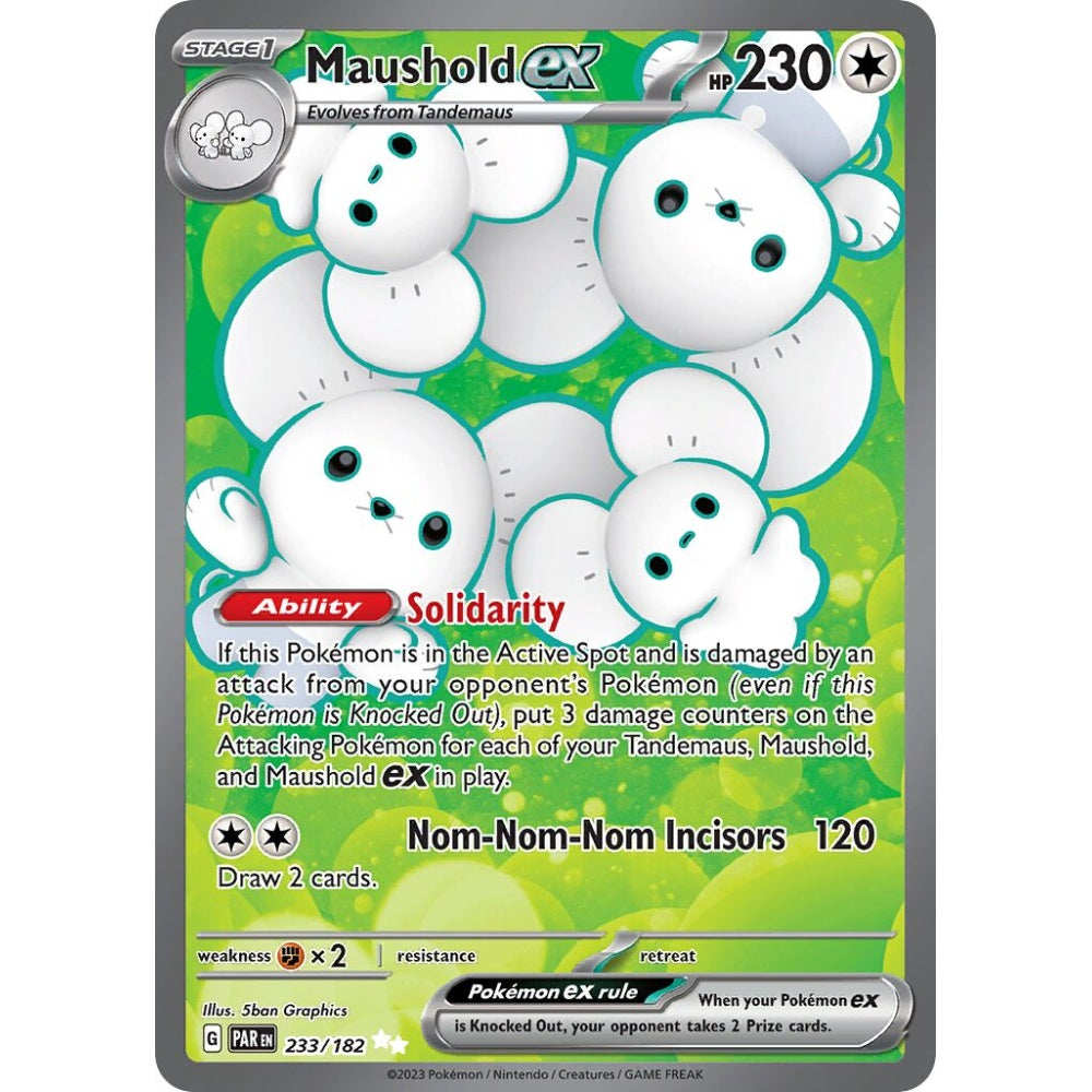 Maushold ex Ultra Rare 233/182 Pokemon Card Game Paradox Rift