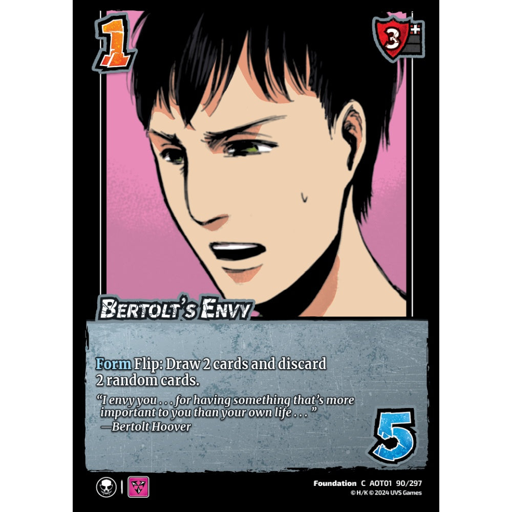 Bertolt's Envy, 90/297, C, UniVersus, Attack on Titan: Battle for Humanity