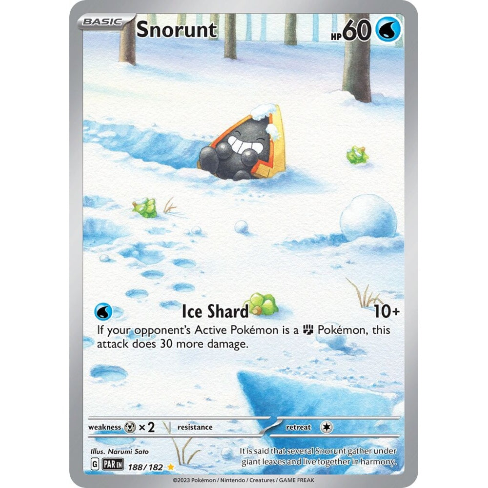Snorunt Illustration Rare 188/182 Pokemon Card Game Paradox Rift