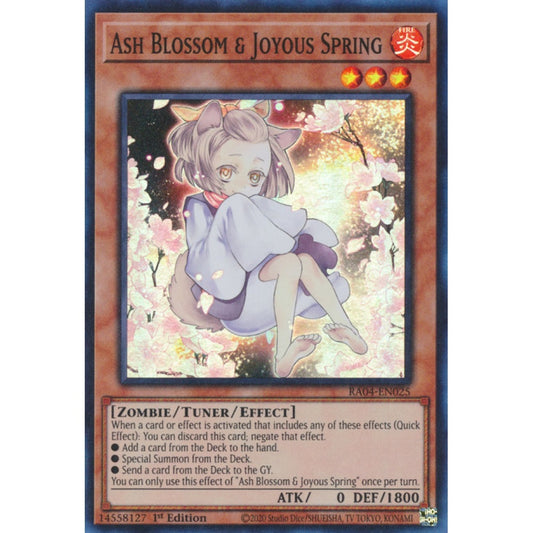 Ash Blossom & Joyous Spring RA04-EN025 QCR Quarter Century Secret Rare Yu-Gi-Oh Quarter Century Stampede in Alt-Art Art