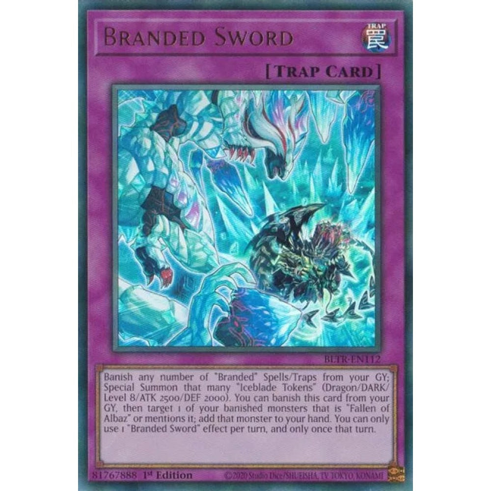 Branded Sword, BLTR-EN112, Ultra Rare, Yu-Gi-Oh!, Battles of Legend: Terminal Revenge