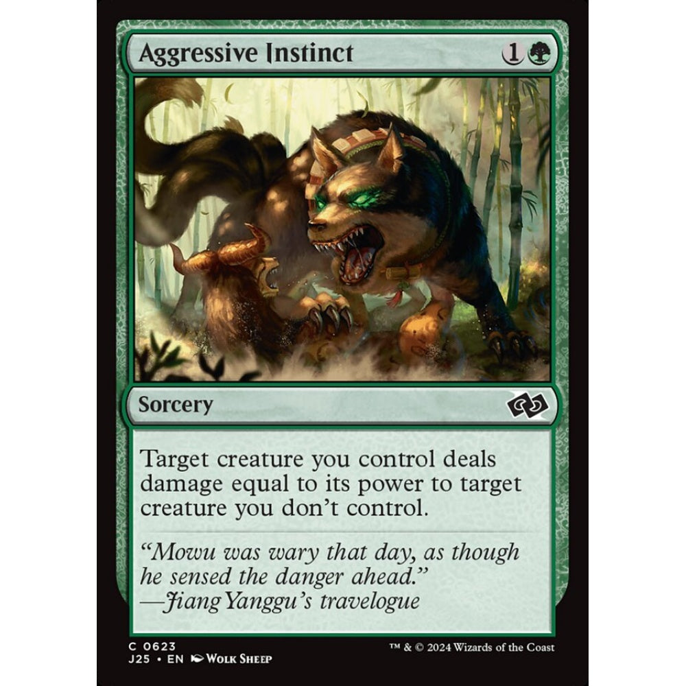 Aggressive Instinct, 623, common, Magic: The Gathering, Foundations Jumpstart