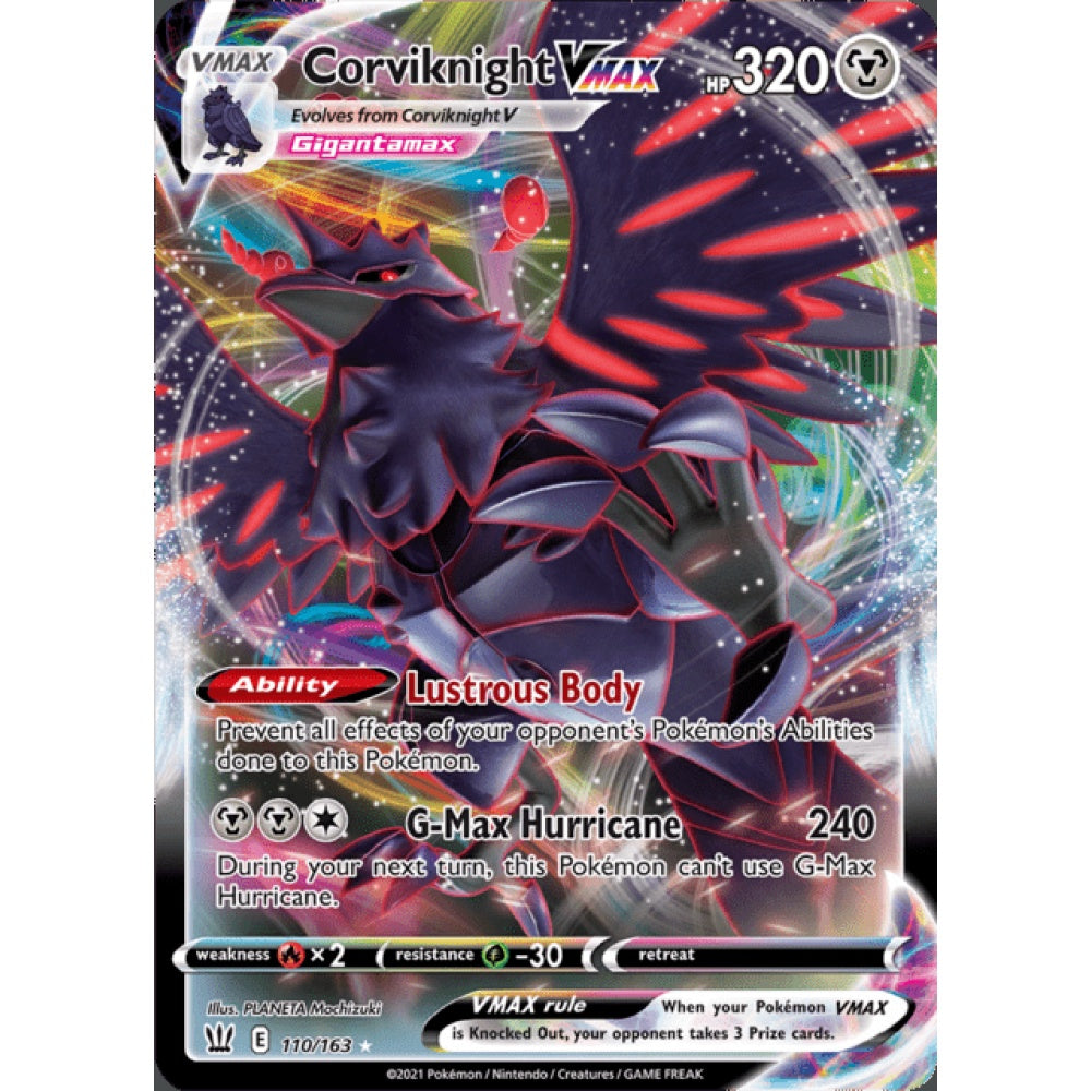 Corviknight VMAX Ultra Rare 110/163 Pokemon Card Game Battle Styles