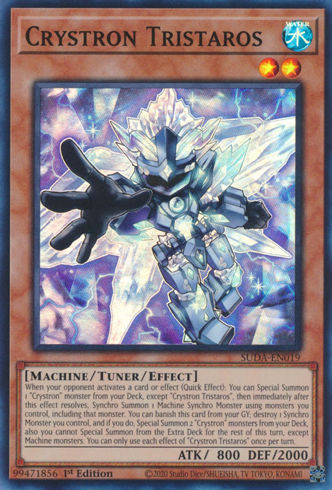 Crystron Tristaros SUDA-EN019 Super Super Rare Yu-Gi-Oh Supreme Darkness in Art