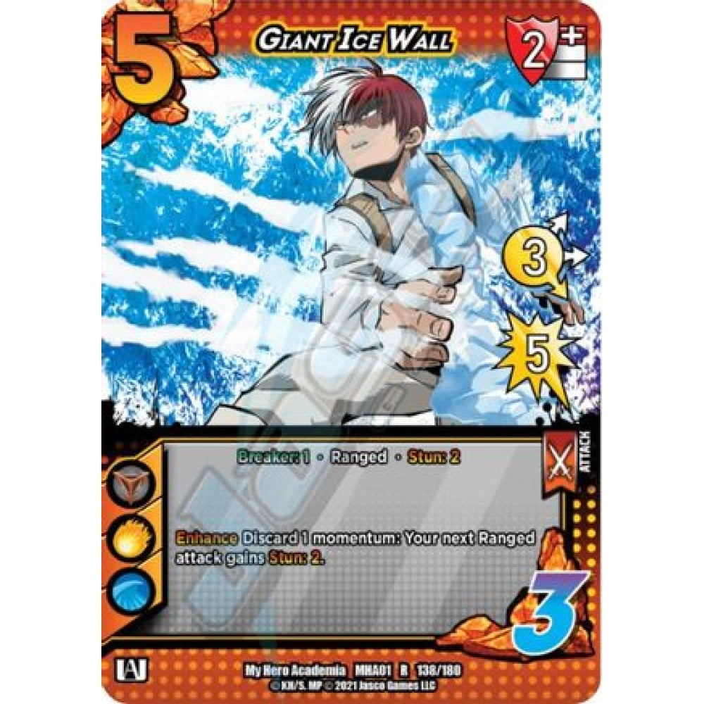 Giant Ice Wall, 138/180, R, UniVersus, MHA01 My Hero Academia