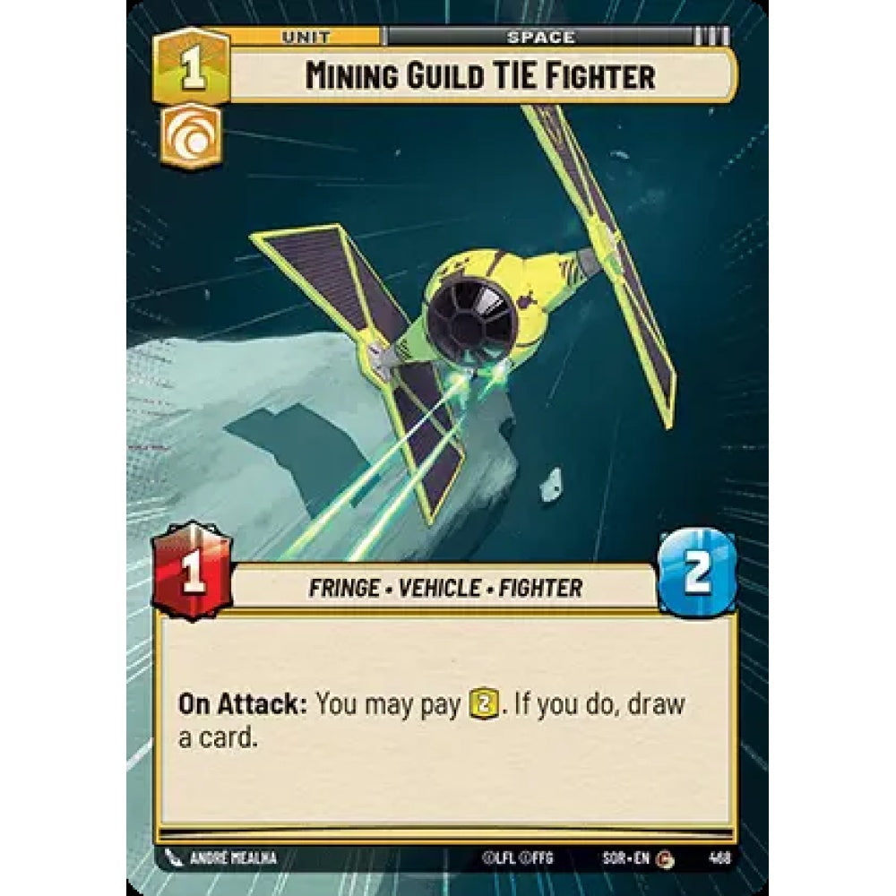 Mining Guild TIE Fighter, 468, C, Star Wars Unlimited, Sparks Of Rebellion