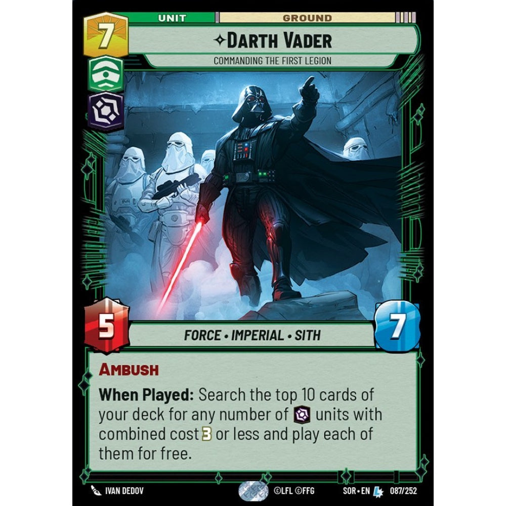 Darth Vader, 87, L, Star Wars Unlimited, Sparks Of Rebellion