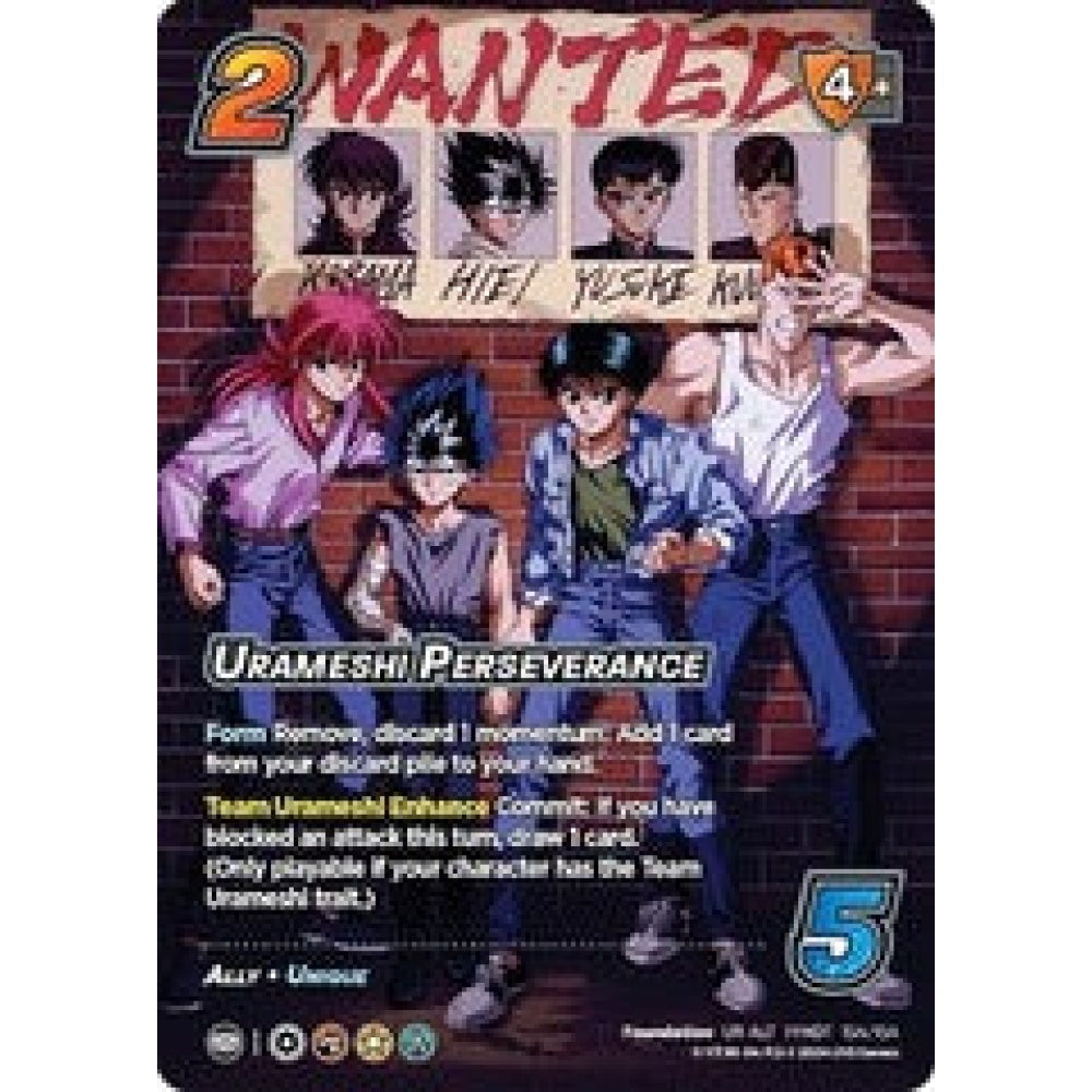 URAMESHI PERSEVERANCE, 154/154, UR-ALT, UniVersus, Yu Yu Hakusho: Dark Tournament