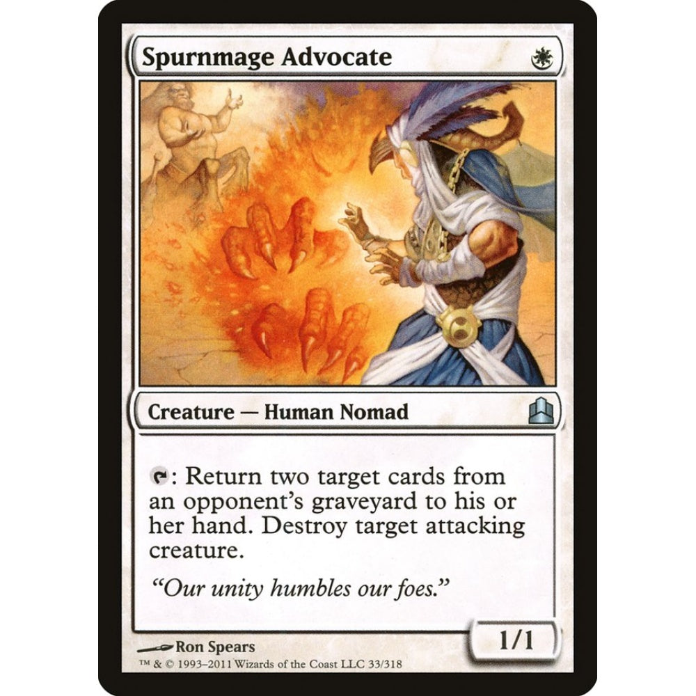 Spurnmage Advocate uncommon 33 Magic the Gathering Commander 2011
