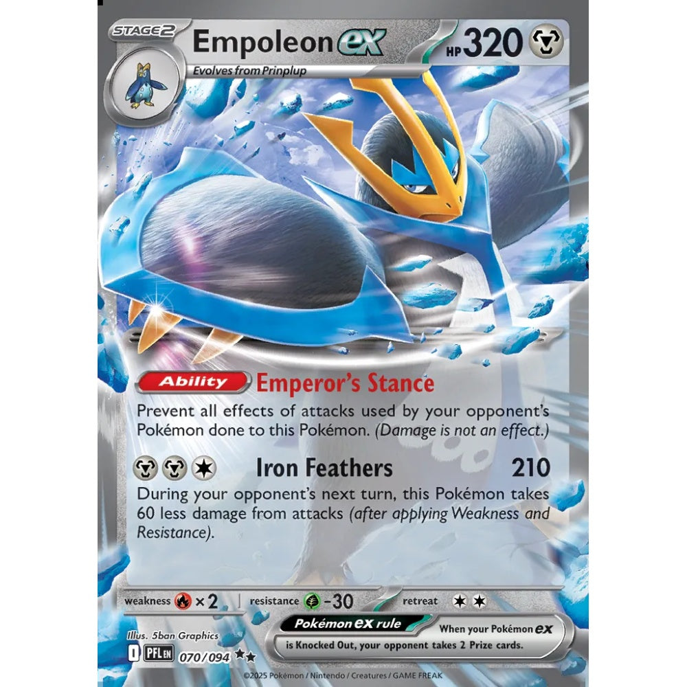 Empoleon ex Double Rare 070/094 Pokemon Card Game Phantasmal Flames