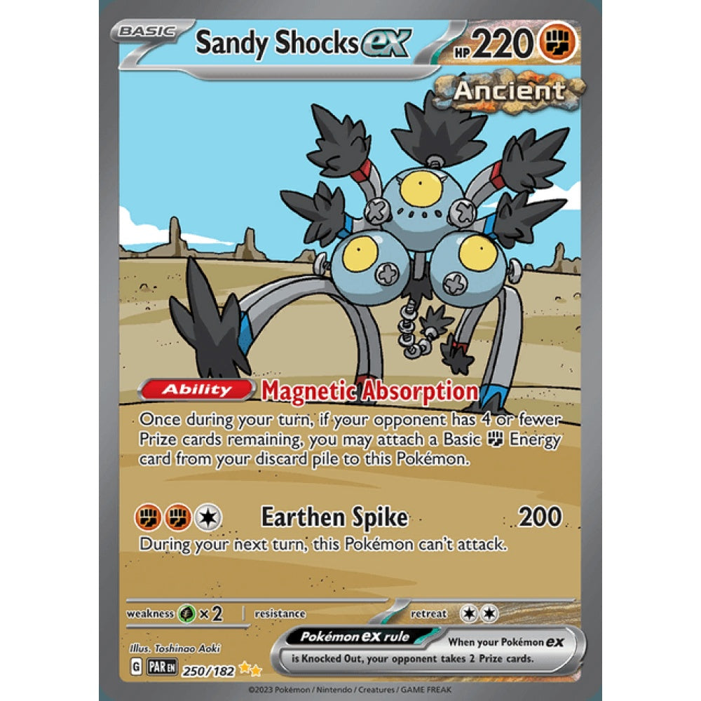 Sandy Shocks ex Secret Illustration Rare 250/182 Pokemon Card Game Paradox Rift