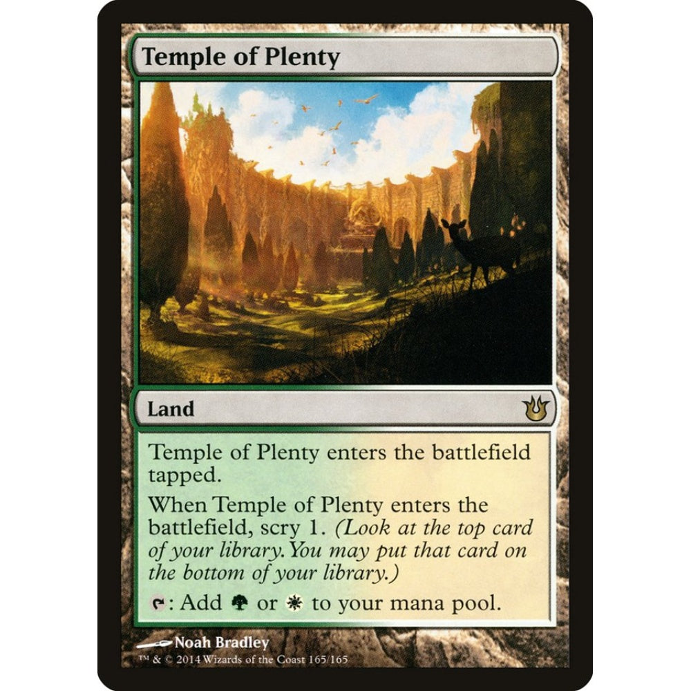 Temple of Plenty rare 165 Magic the Gathering Born of the Gods