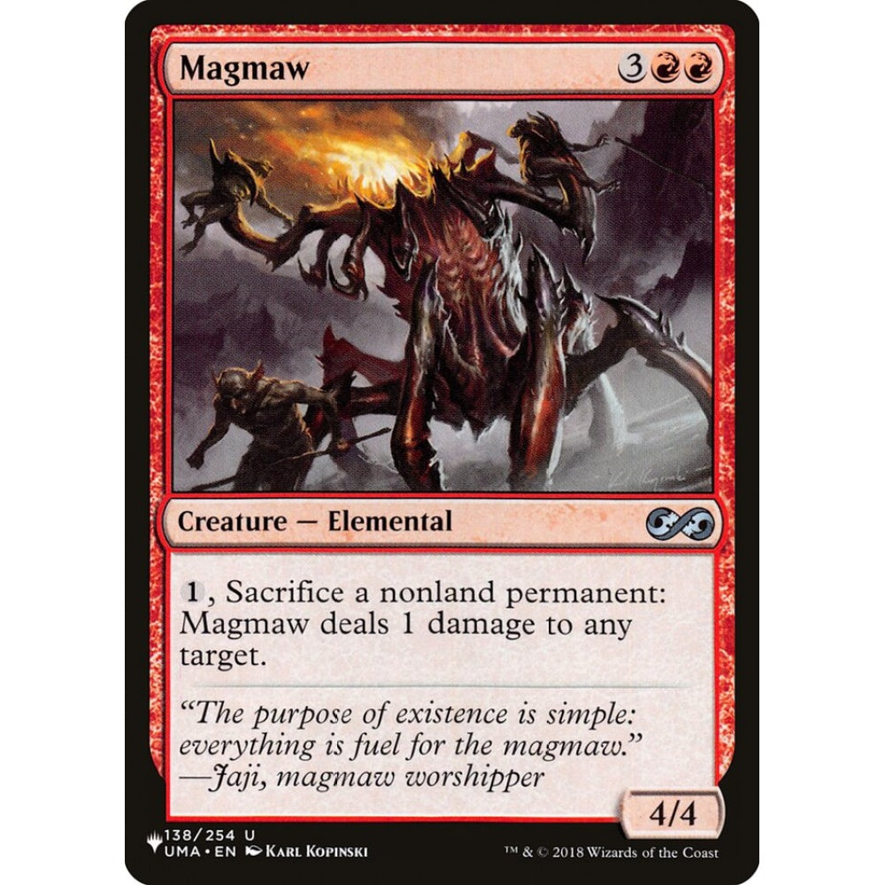 Magmaw uncommon UMA-138 Magic the Gathering The List