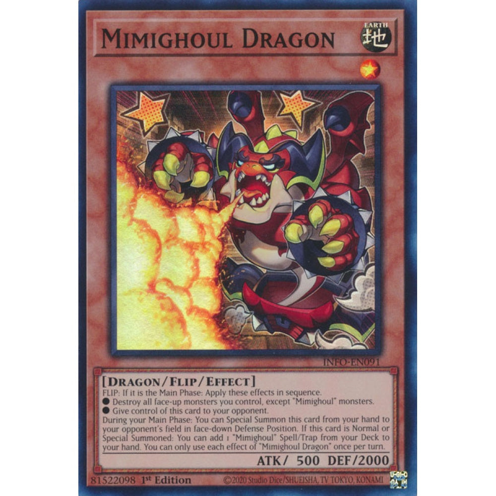 Mimighoul Dragon INFO-EN091 Super Super Rare Yu-Gi-Oh The Infinite Forbidden in Art