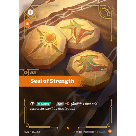 Seal of Strength OGN-163/298 Riftbound Card Game Origins Epic