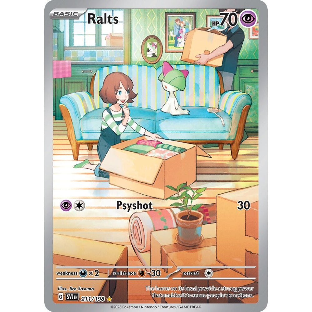 Ralts Illustration Rare 211/198 Pokemon Card Game Scarlet & Violet