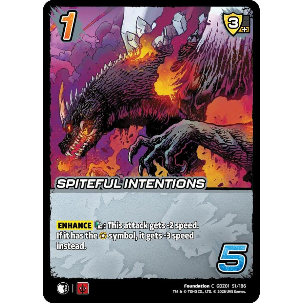 Spiteful Intentions GDZ01 51/186 GDZ01 Universus Godzilla: Reign of Kaiju Foundation C