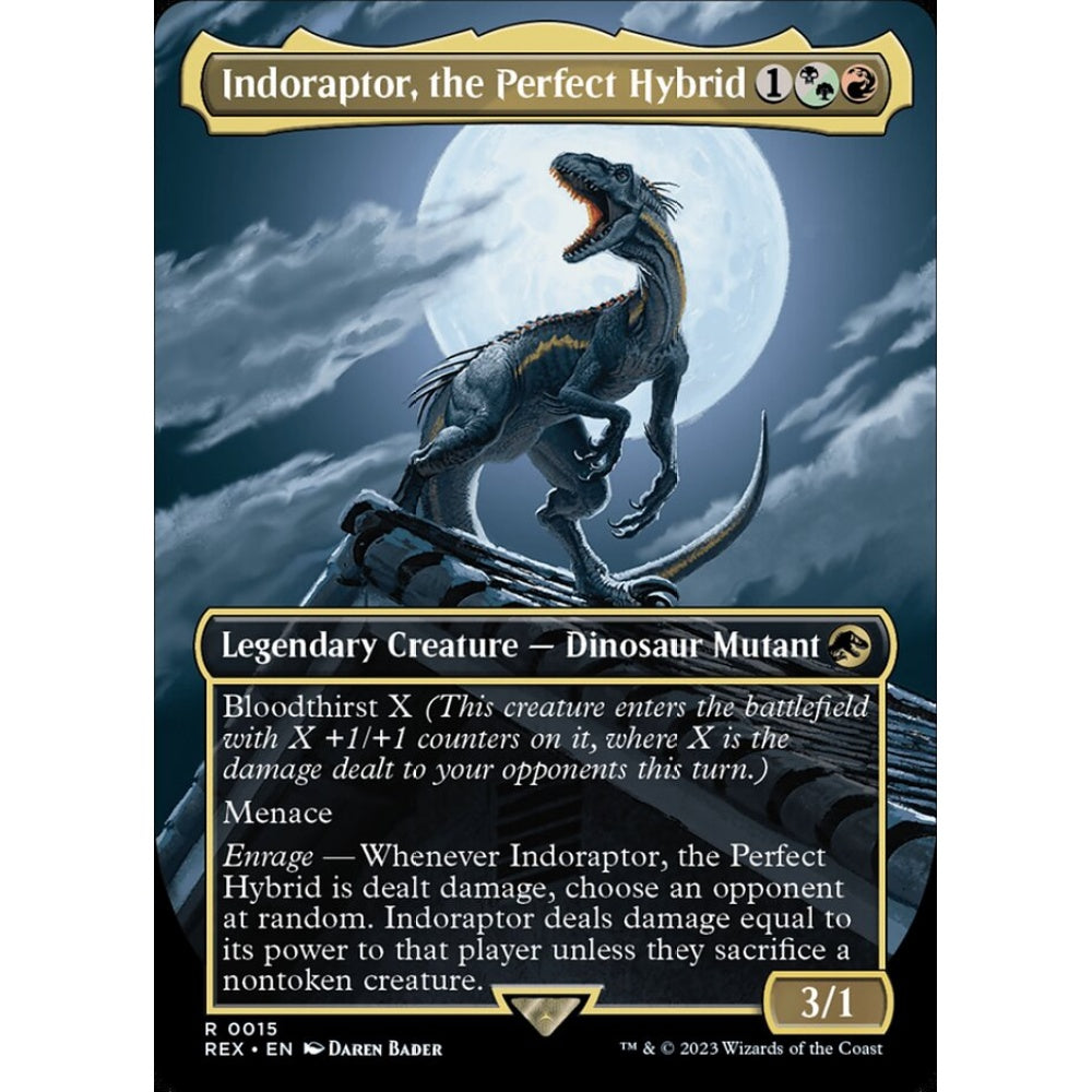Indoraptor, the Perfect Hybrid, rare, 15, Magic the Gathering, Jurassic World Collection