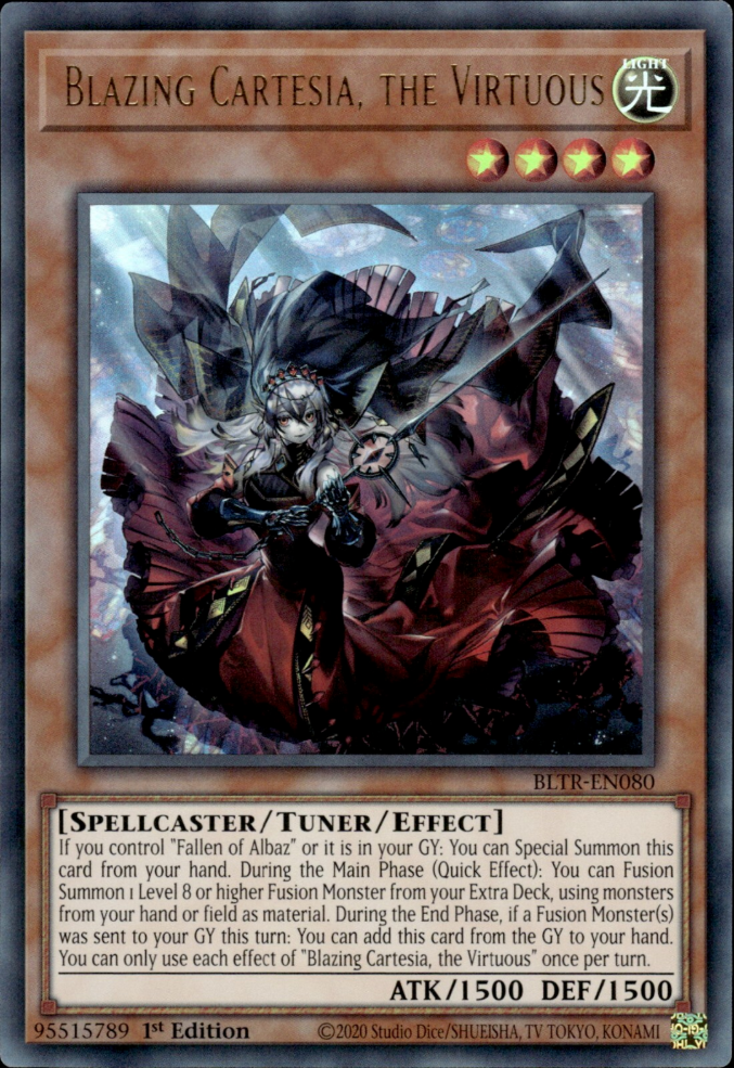 Blazing Cartesia, the Virtuous DABL-EN011 Secret Secret Rare Yu-Gi-Oh Darkwing Blast in Art