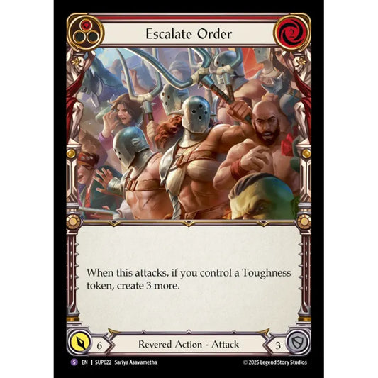 Escalate Order SUP022 Super-Rare Flesh & Blood Trading Card Game Super Slam in Regular Art
