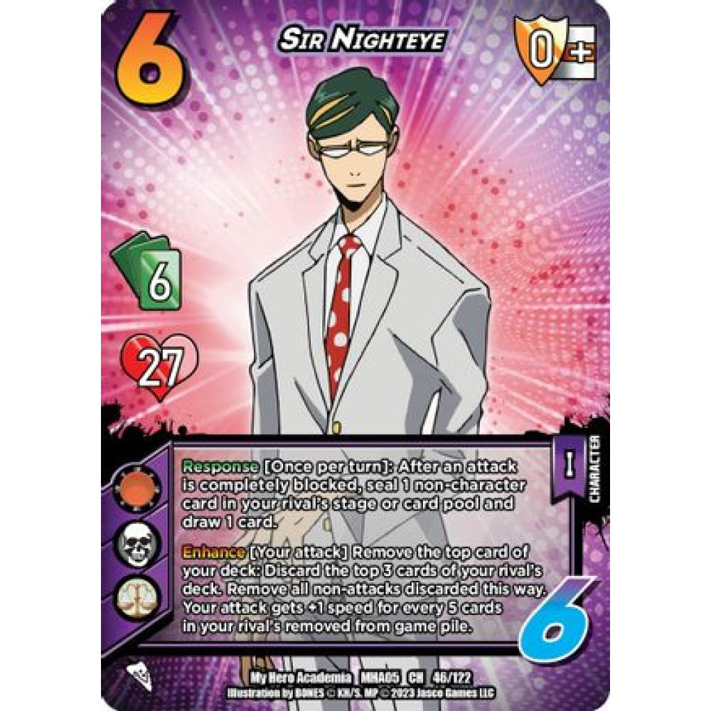 Sir Nighteye, 46/122, CH, UniVersus, MHA05 Undaunted Raid