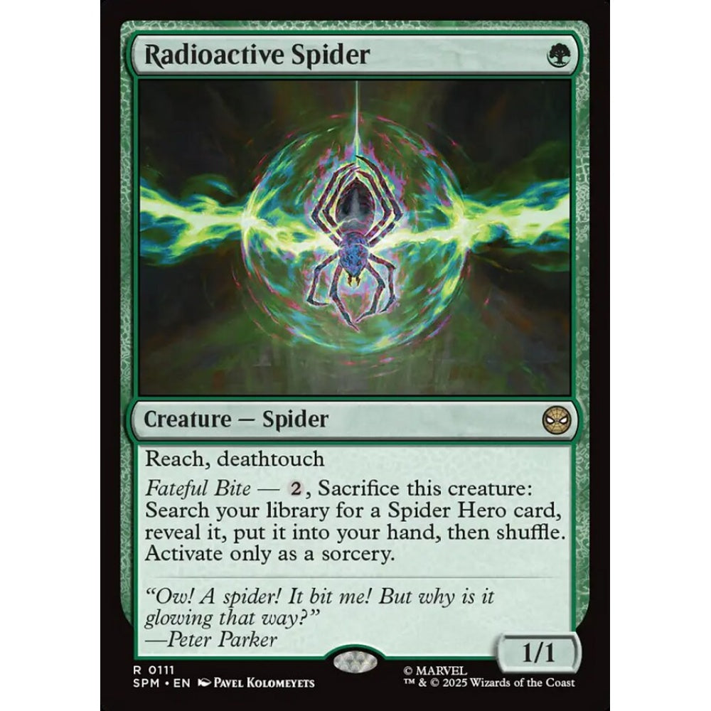 Radioactive Spider rare 111 Magic the Gathering Marvel's Spider-Man