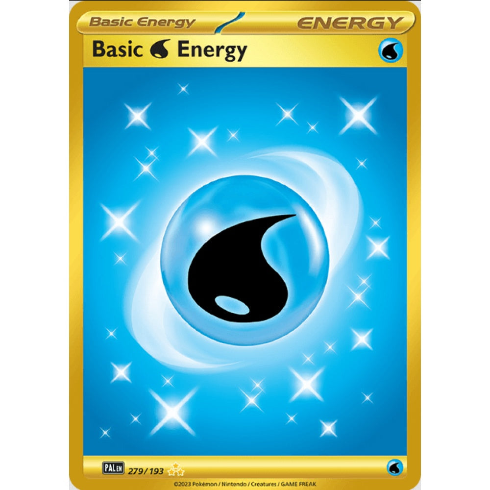 Water Energy Secret Rare 279/193 Pokemon Card Game Paldea Evolved
