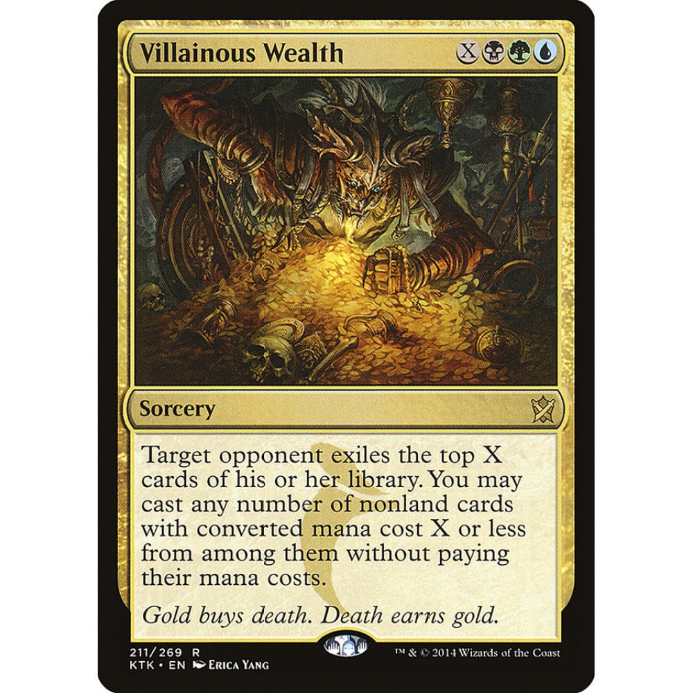 Villainous Wealth rare 211 Magic the Gathering Khans of Tarkir Japanese