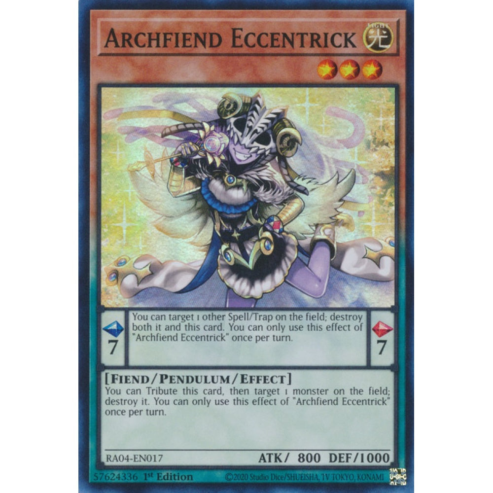 Archfiend Eccentrick RA04-EN017 Ultra Ultra Rare Yu-Gi-Oh Quarter Century Stampede in Art