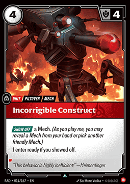 Incorrigible Construct