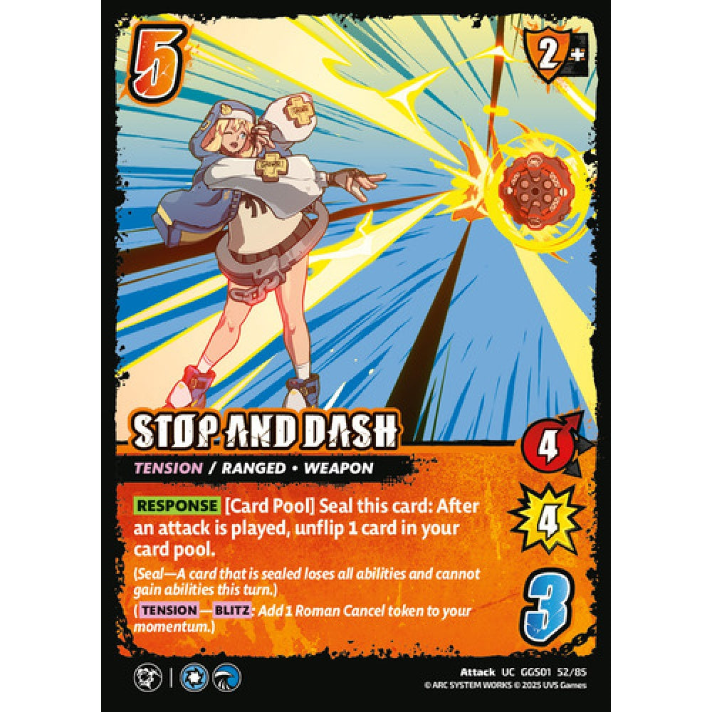 Stop and Dash 52/85 Universus Card Game Guilty Gear -Strive- UC Non-Foil