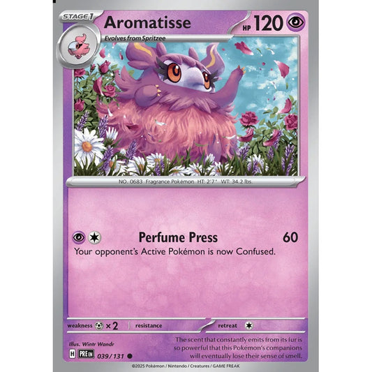 Aromatisse Common 039/131 Pokemon Card Game Prismatic Evolutions