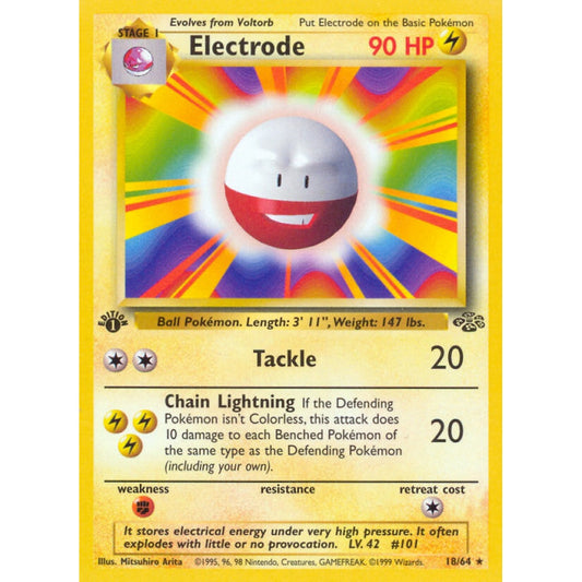 Electrode Rare 18/64 Pokemon Card Game Jungle