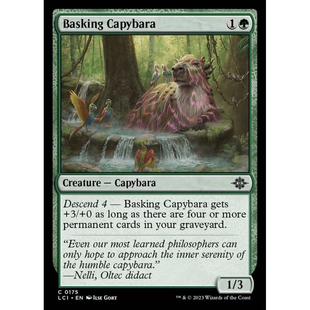 Basking Capybara common 175 Magic the Gathering The Lost Caverns of Ixalan
